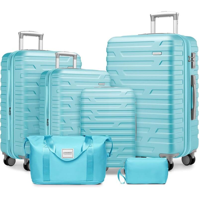 6 Piece Luggage Set, Hardside Spinner Suitcases and Duffel Bags