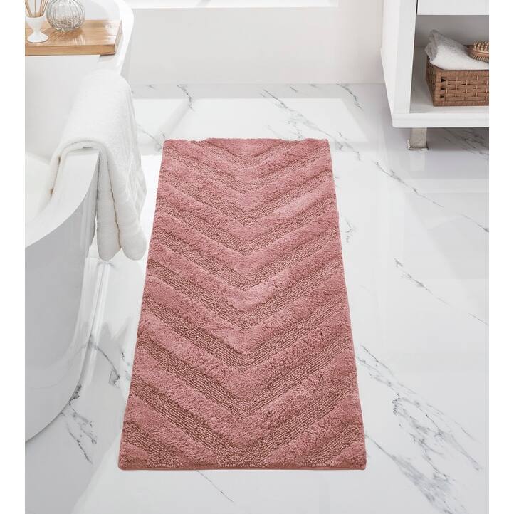 Better Trends Bathroom Rug 100% Cotton Tufted Water Absorbent Bath Rug for Shower, Sink Bath Mats Machine Wash Hugo Collection