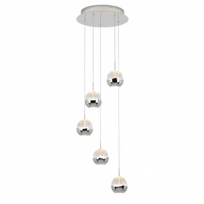 Artika Oracle LED Pendant Light Fixture, Chrome