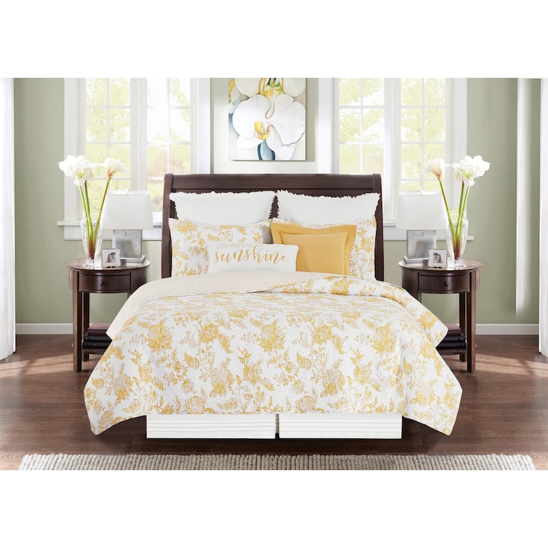 Good Morning Sunshine Embroidered Throw Pillow