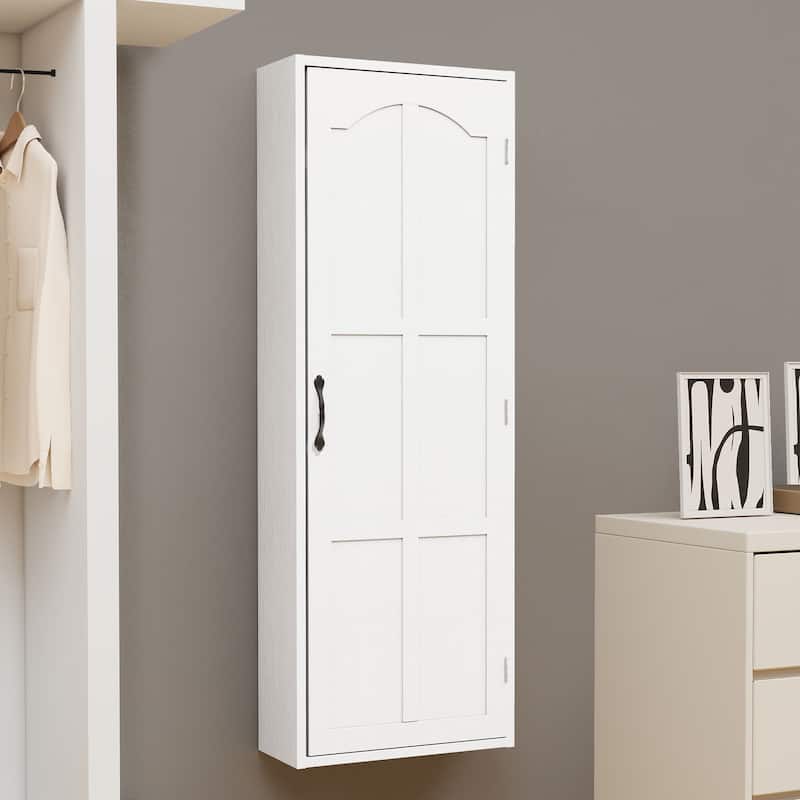 Moasis 47.2"Height Essentials In-Wall Recessed Ironing Board Cabinet with 4 Storage Shelves