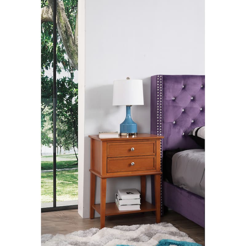 Glory Furniture Porch & Den Merton Rectangular Nightstand - Oak