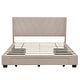 preview thumbnail 14 of 42, Queen Linen Upholstered Platform Bed with Storage Drawers & Headboard