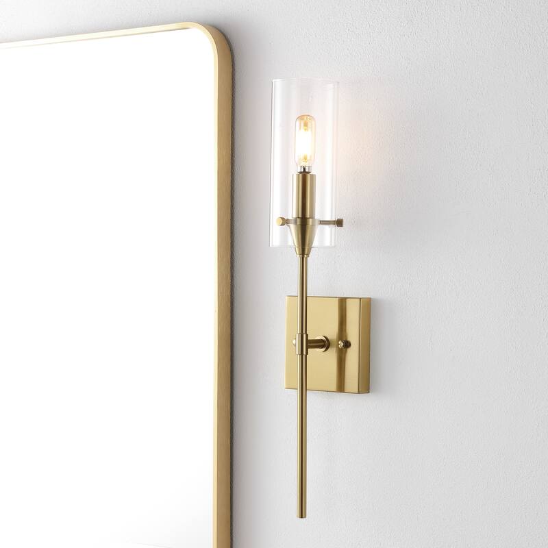 Jayce Bohemian Farmhouse Iron/Glass LED Vanity by JONATHAN Y