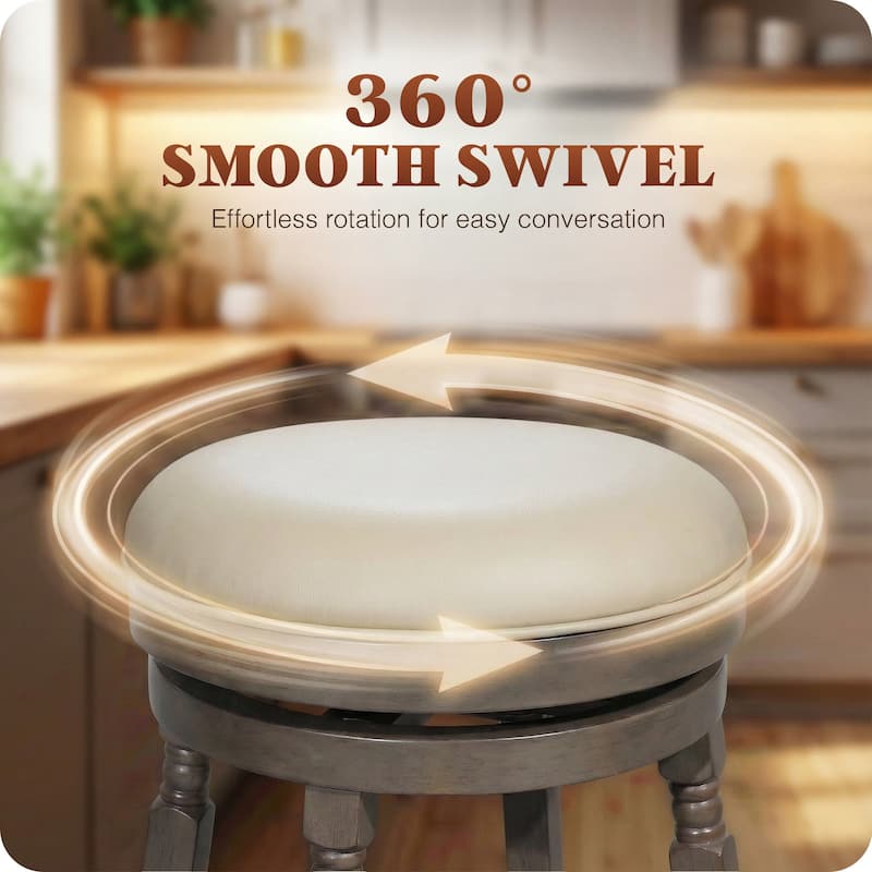 DTY Indoor Living Palmer Lake Backless Swivel Counter or Bar Stool