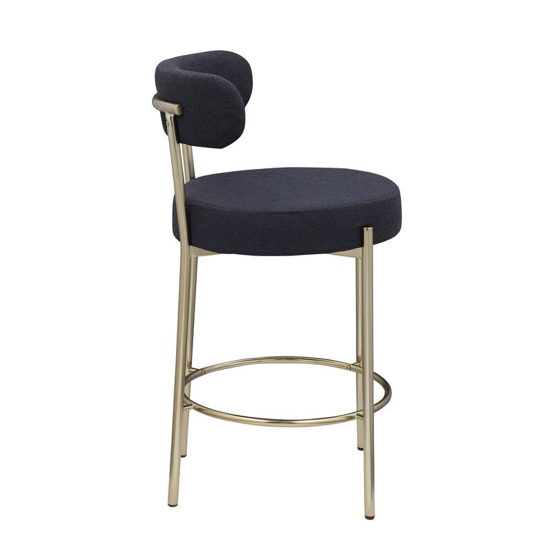Modern Sherpa Counter Height Stools Set of 2