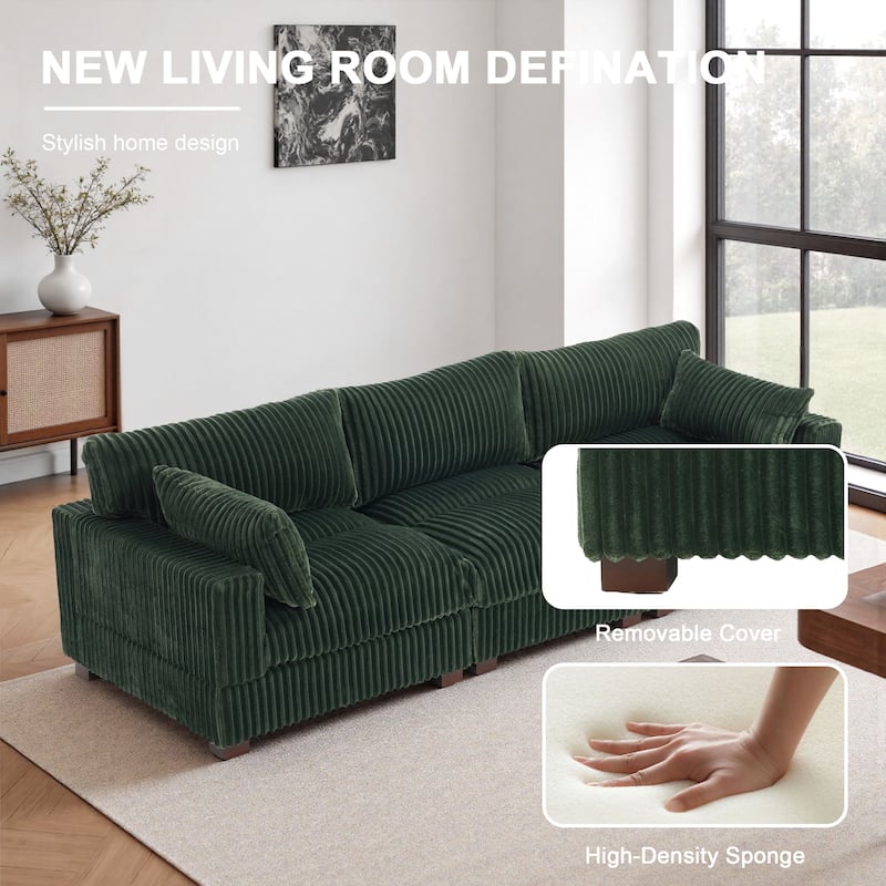 U-shaped Modular Sectional Set Upholstered Sofa Couch