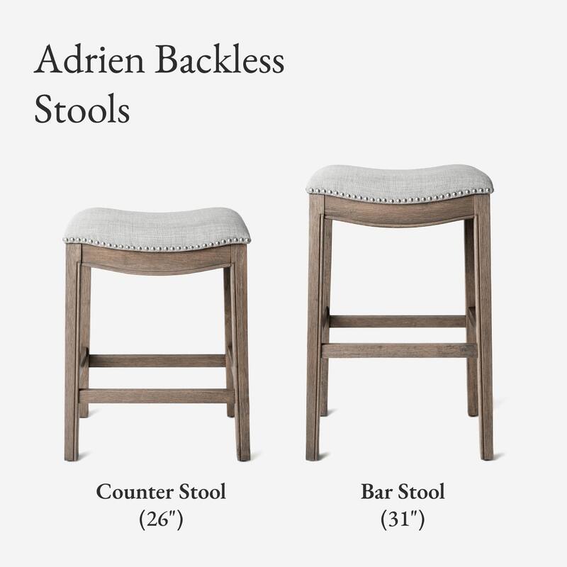 Maven Lane 31" Adrien Saddle Kitchen Bar Height Stool - N/A