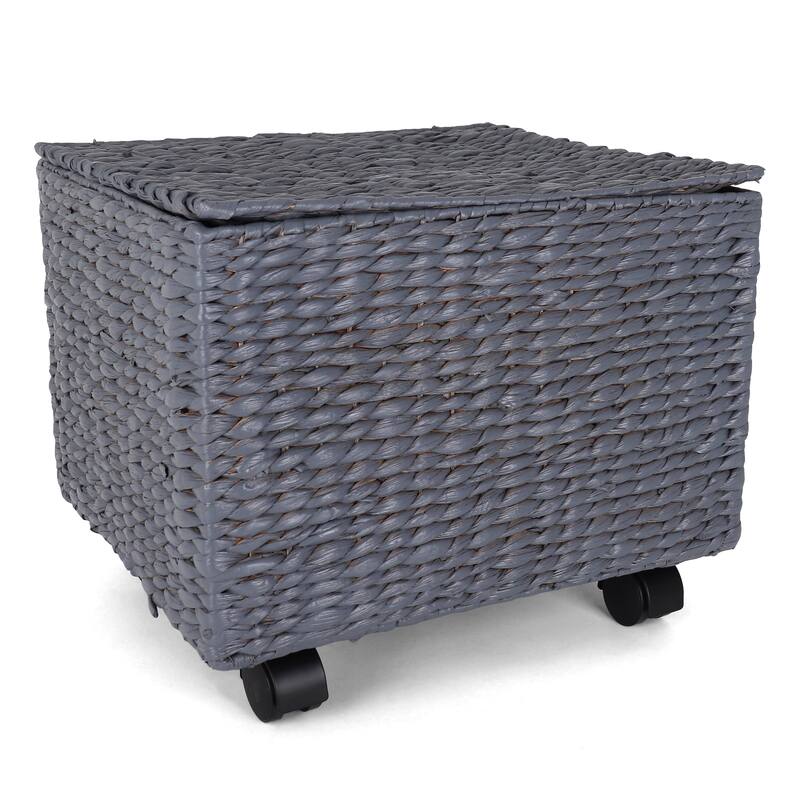 Seagrass Rolling File Cabinet