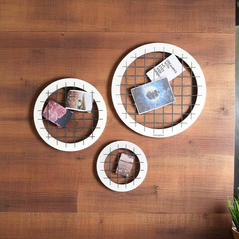 3-Piece Memory Board Wall Decor - White