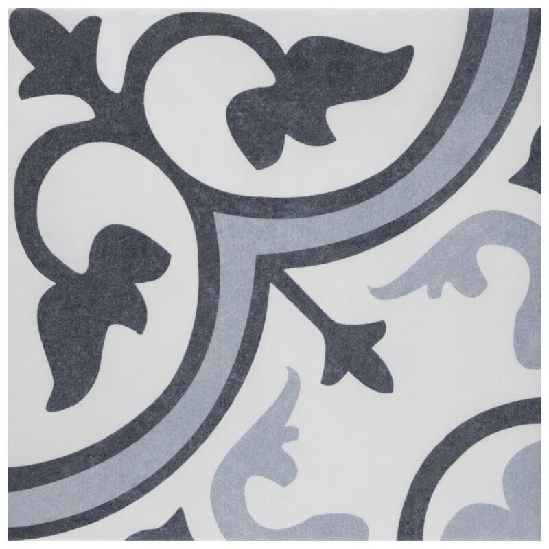 Merola Tile Amberes Azul II 13" x 13" Ceramic Floor and Wall Tile
