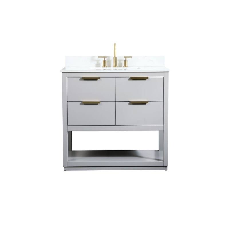 Elegant Lighting VF19236-BS Larkin 36" Free Standing Single Basin