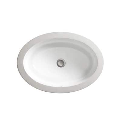 DXV D20145000 Pop 24" Oval Vitreous China Undermount Bathroom Sink