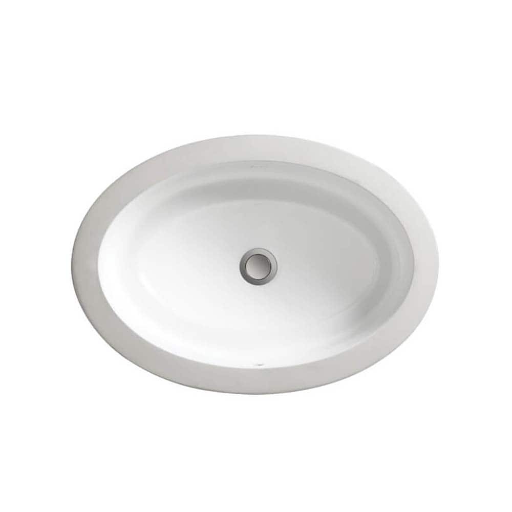 DXV D20145000 Pop 24" Oval Vitreous China Undermount Bathroom Sink