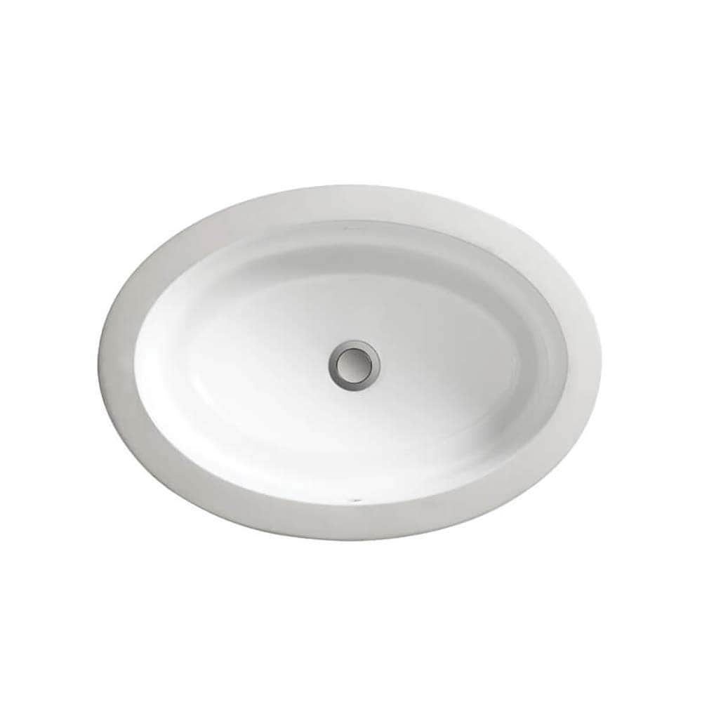 DXV D20145000 Pop 24" Oval Vitreous China Undermount Bathroom Sink