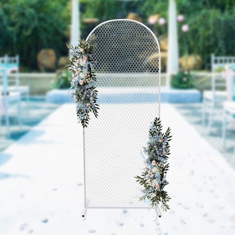 Outdoor Garden Wedding Rose Arch Background Metal Stand