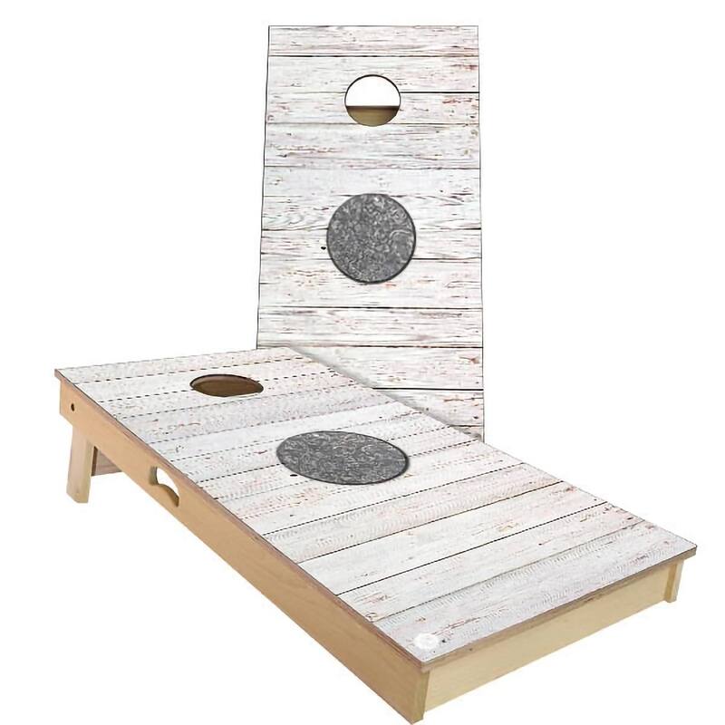 Japan Flag Rustic Outdoor Cornhole Board Set - Backyard 2x4 - NO Accessories