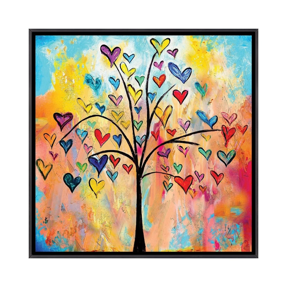 iCanvas "Tree Of Hearts" by Ivan Guaderrama Framed