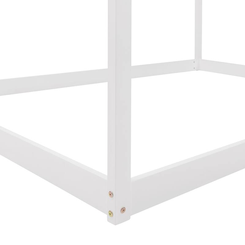 Full/Twin Size Kids House Bed Frame, Open and Cozy Design, Solid Pine Construction, No Slats Included, Multiple Color Options