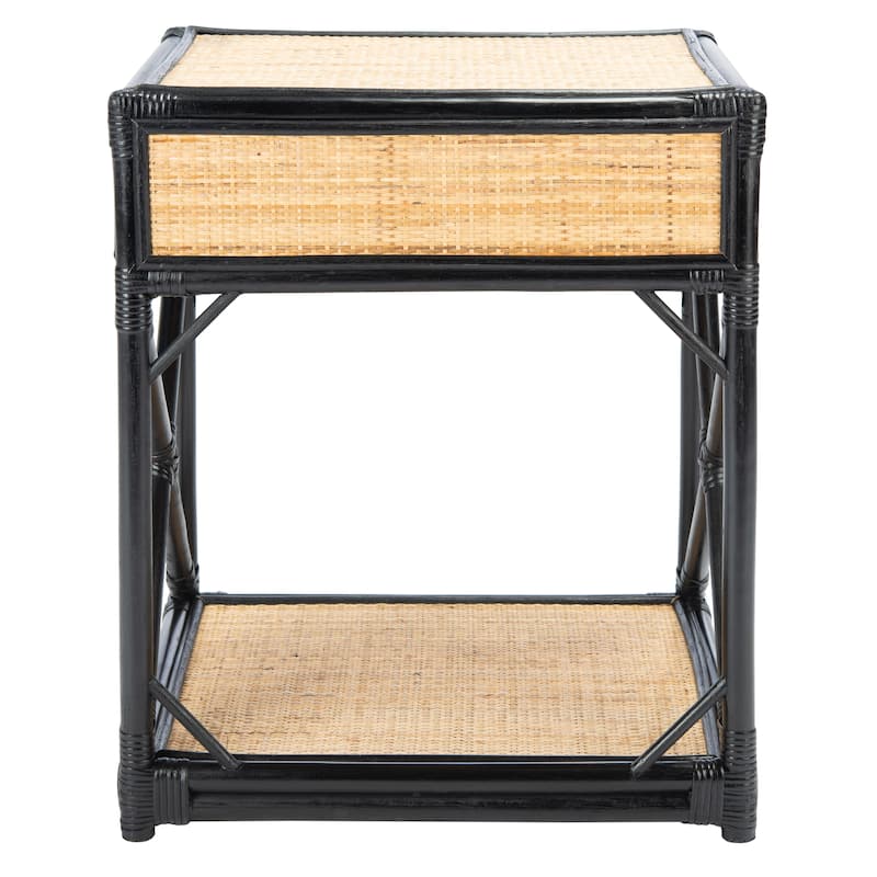 SAFAVIEH Aliyah Bali Coastal 1-Drawer 1-Shelf Nightstand