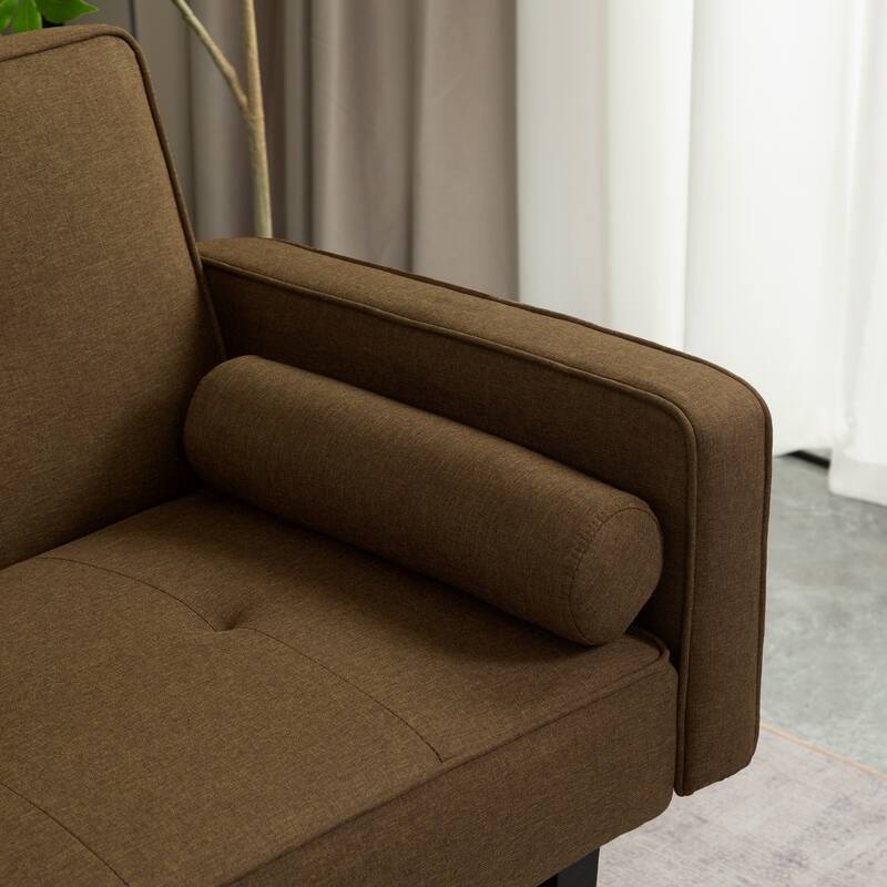 Futon Sofa Bed Convertible Couch Bed with Armrests