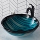preview thumbnail 2 of 35, Kraus Glass Vessel Sink, Bathroom Faucet, Pop Up Drain, Mounting Ring