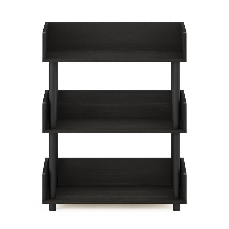 Furinno Turn-N-Tube 3-Tier Toolless Freestanding Multipurposes Display Rack, Espresso