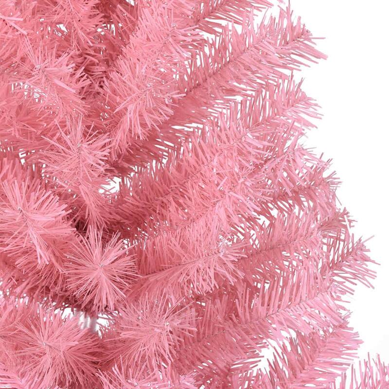 vidaXL Artificial Pre-lit Christmas Tree Pink in PVC - 59.06 in