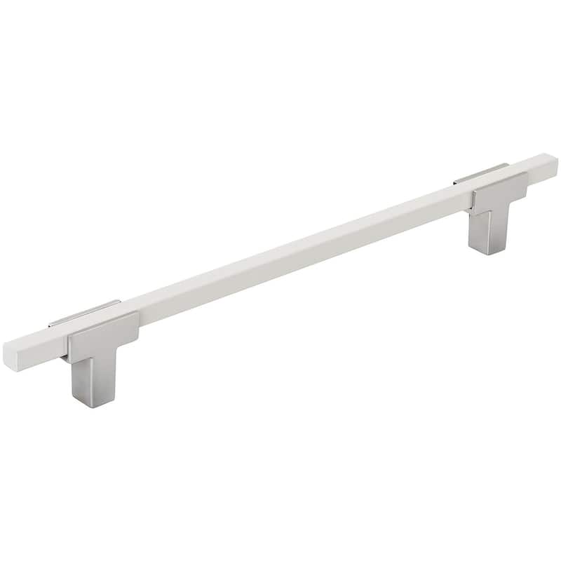 Amerock Urbanite 7-9/16 Inch Center to Center Bar Cabinet Pull - Polished Chrome / White