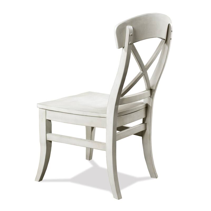 Modern 2 Piece Saddle Shaped Hollow Solid Wood Dining Chair with Cross Backrest for Dining Room, Kitchen, Living Room Bedroom