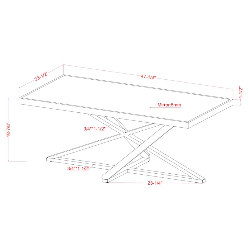 Starrla Chic Chrome Mirror Top 3-Piece Coffee Table Set by Furniture of America