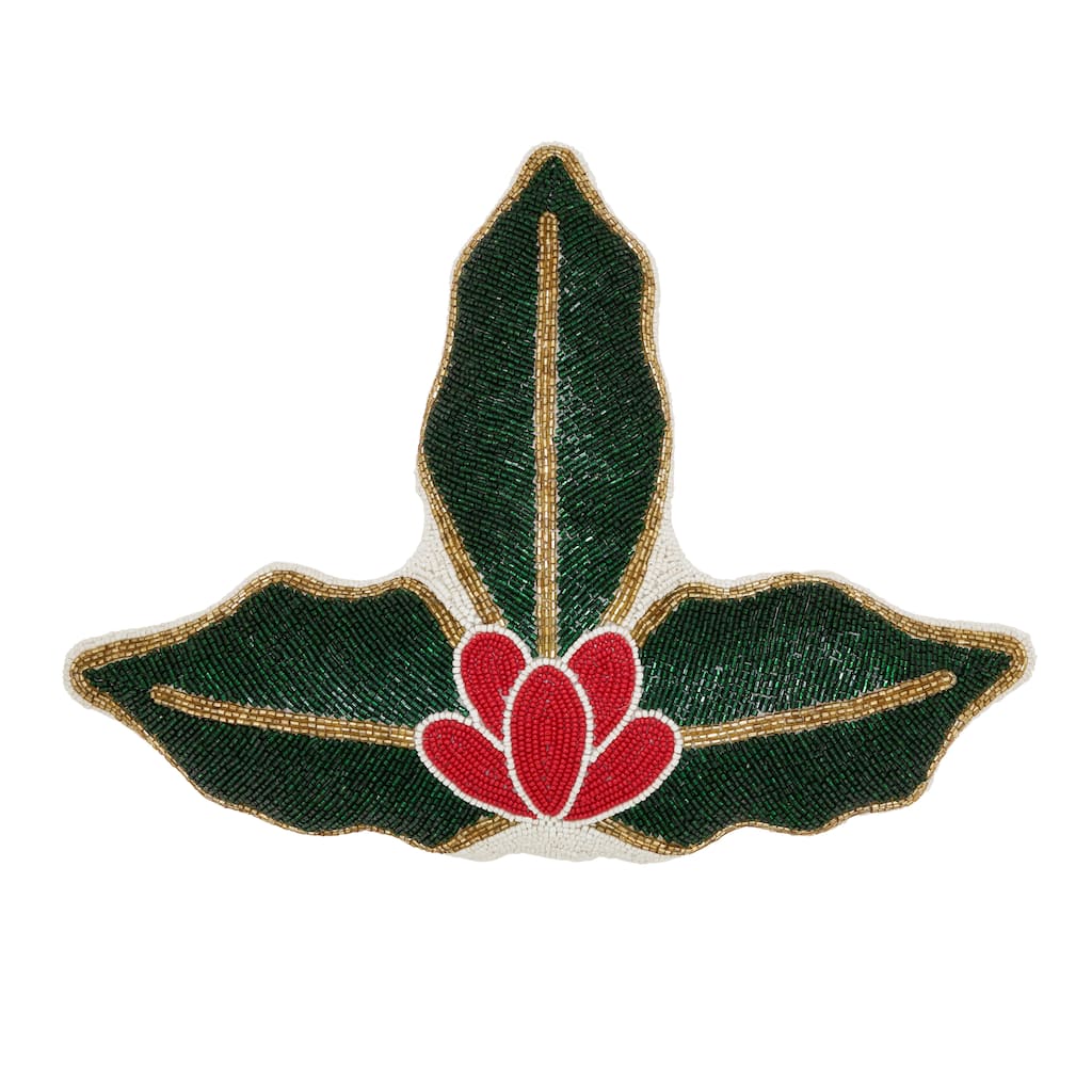Holly Poly Filled Throw Pillow