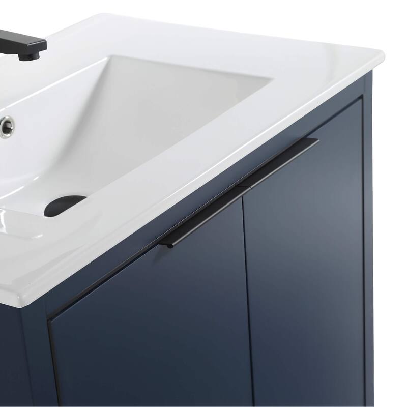 Fine Fixtures Opulence Collection Bathroom Vanity with White Ceramic Sink
