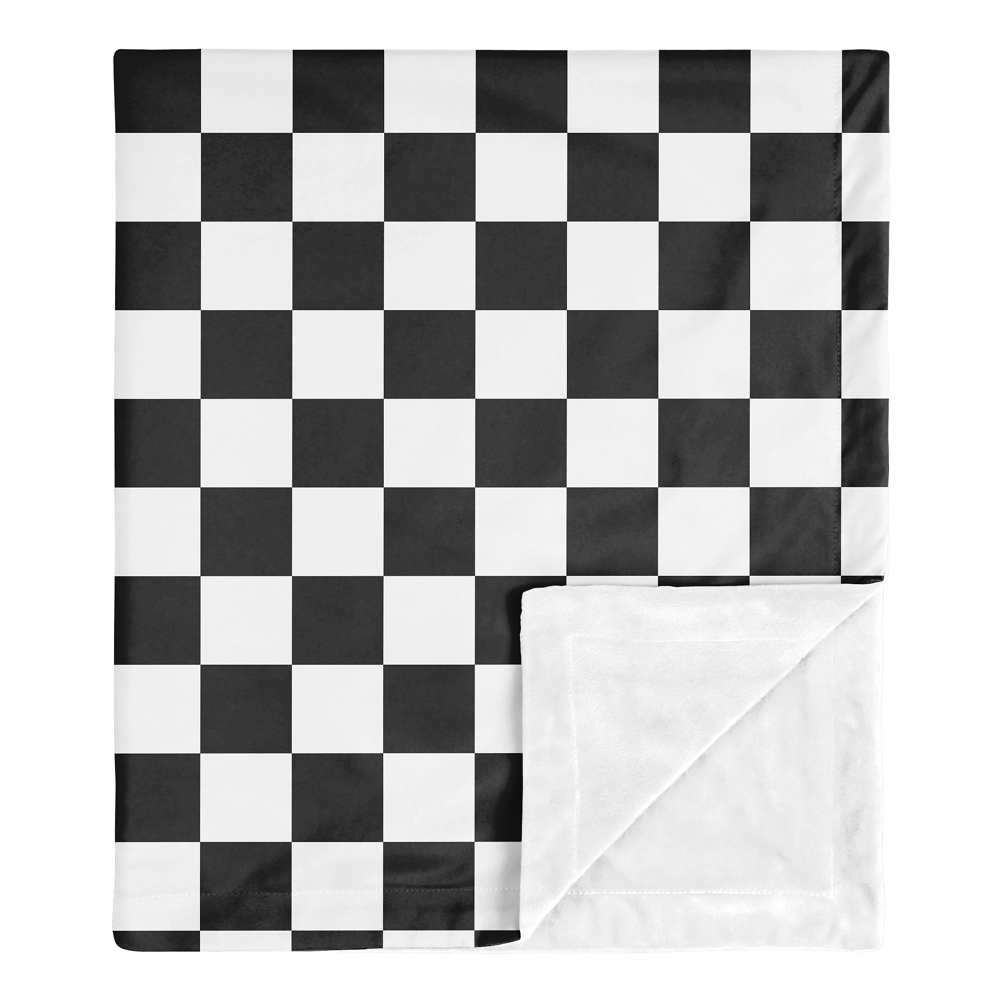Sweet Jojo Designs Black/White Gingham Checkered Plaid Boy, Girl, Unisex/Gender Neutral Baby Receiving Security Swaddle Blanket