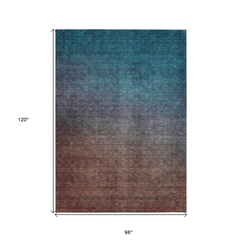 HomeRoots Ombre Transitional Rectangle Outdoor Rug