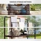preview thumbnail 14 of 25, Outsunny Wicker Pool Float Storage Organizer, PE Rattan Pool Float Holder with Basket Shelf Towel Bars, Rolling Pool Caddy