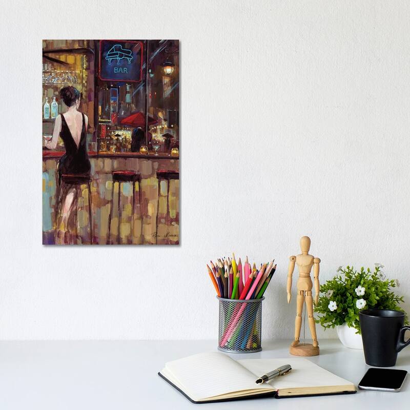 iCanvas "Piano Bar" by Ruane Manning Canvas Print - 12x8x0.75