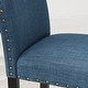 preview thumbnail 5 of 17, Roundhill Furniture Biony 3-Piece 36" Round Espresso Bar Table with 2 Nail Head Barstools