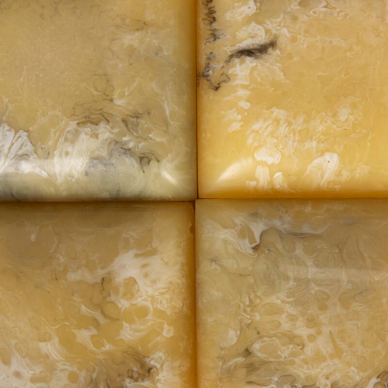 Marbled Resin Studded Decorative Storage Box with Lid - 7.0"L x 7.0"W x 4.25"H