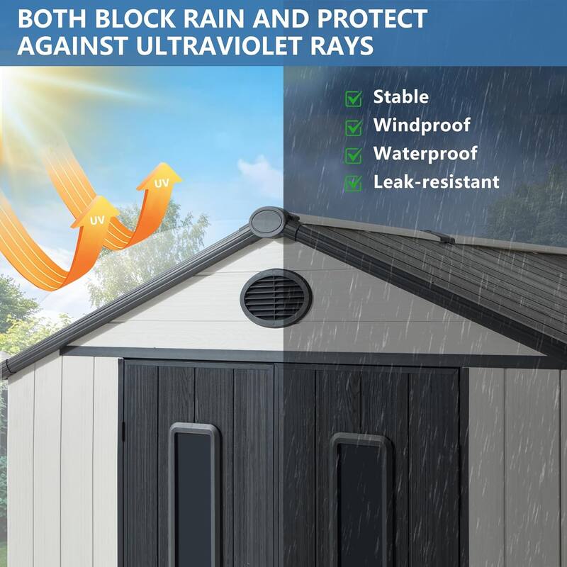 Bezseller Outdoor Storage Tool Shed with Door and Floor