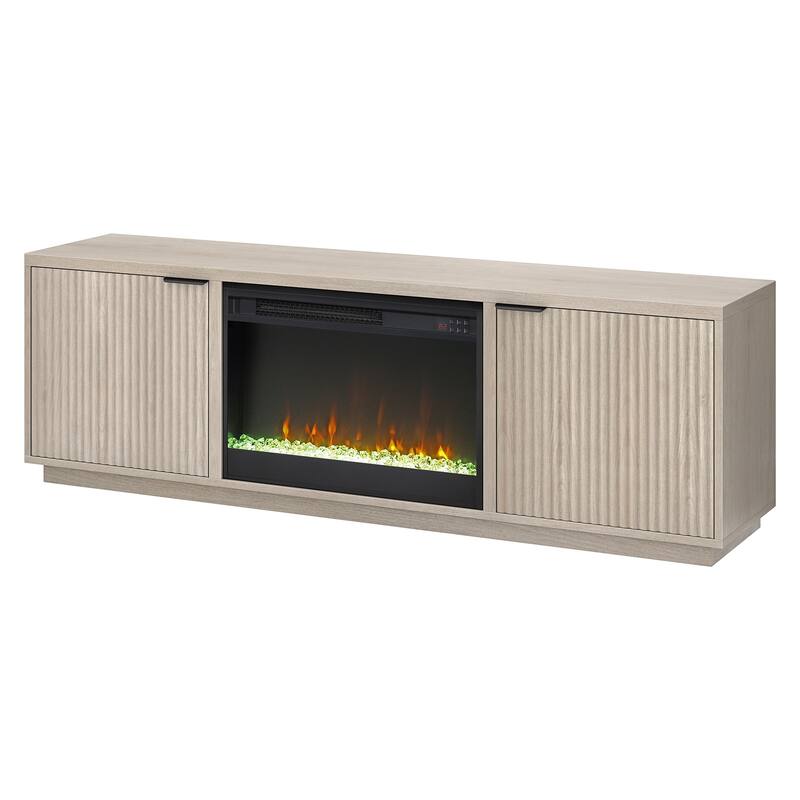 Mansfield Rectangular TV Stand with 26" Crystal Fireplace for TV's up to 78" - 70" Wide