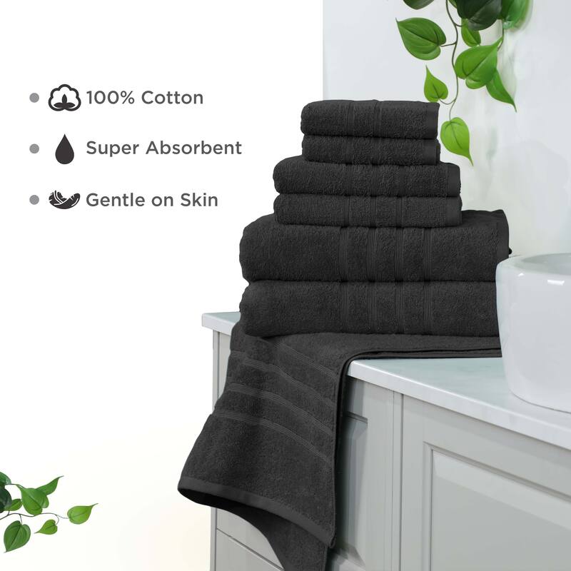 Martex Ultimate Performance Cotton Low-Lint Soft Absorbent Towel Set
