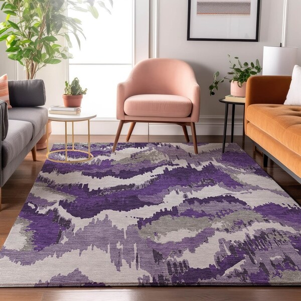 Premium Washable Super Soft Modern Ziggy Mayfield Rug - Bed Bath