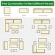 preview thumbnail 52 of 66, Costway 7 PCS Patio Rattan Dining Set Sectional Sofa Couch Ottoman - See Details