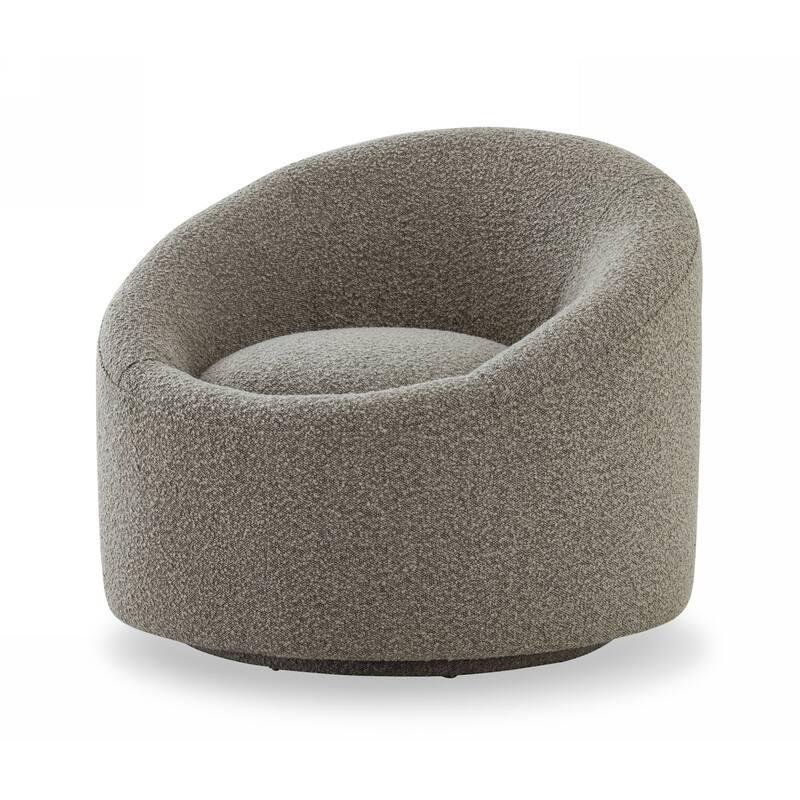 Modrest Frontier Glam Grey Fabric Accent Chair