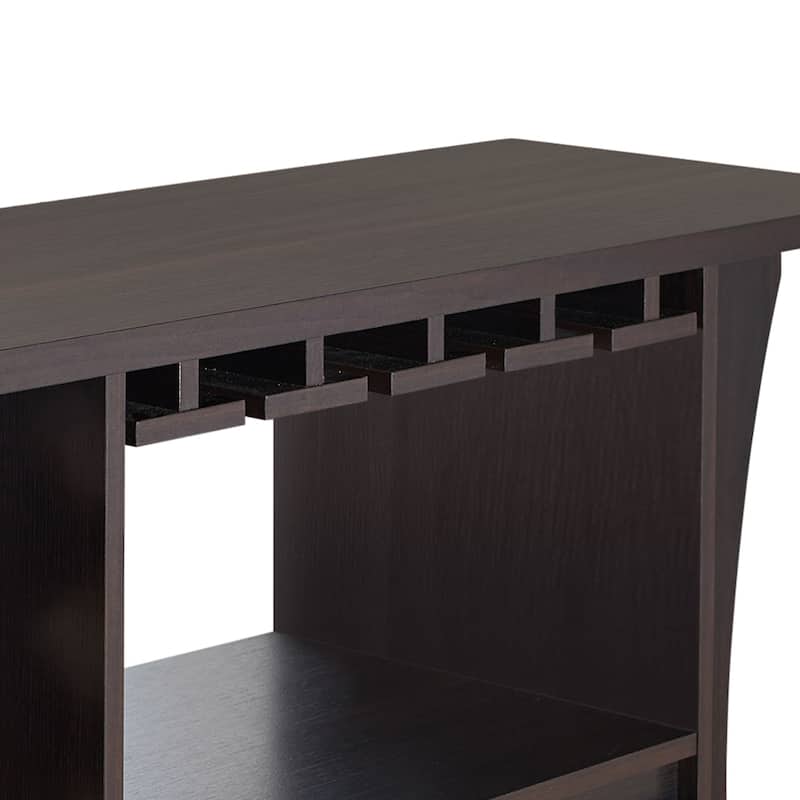 DH BASIC Espresso 12-Bottle Mobile Wine Cabinet by Denhour