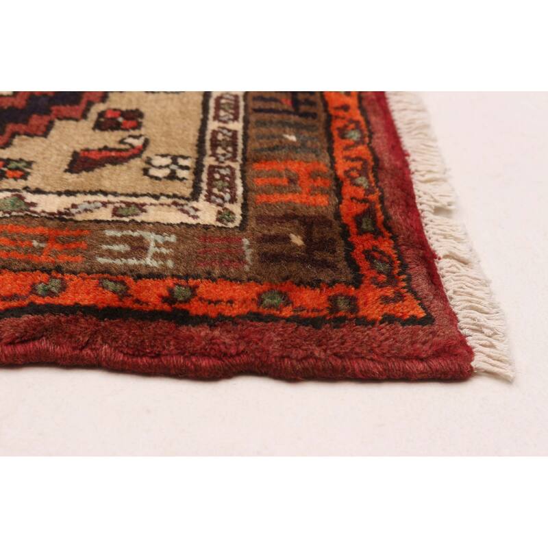 ECARPETGALLERY Hand-knotted Andelz Red Wool Rug - 3'2 x 4'6
