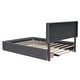 preview thumbnail 48 of 49, Upholstered Platform Bed with Drawers and Trundle, Queen Size, Linen Fabric, for Bedroom