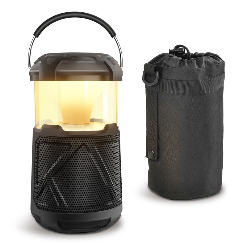 Outdoor Lantern Bluetooth Speaker IPX6 Waterproof Wireless Speaker with LED Light for Camping, Hiking Patio Yard Parties