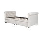 preview thumbnail 6 of 7, Beige Twin Size Upholstered Daybed Sofa Bed with 2 Drawers, Fabric and Wood Frame Wood Slat Support